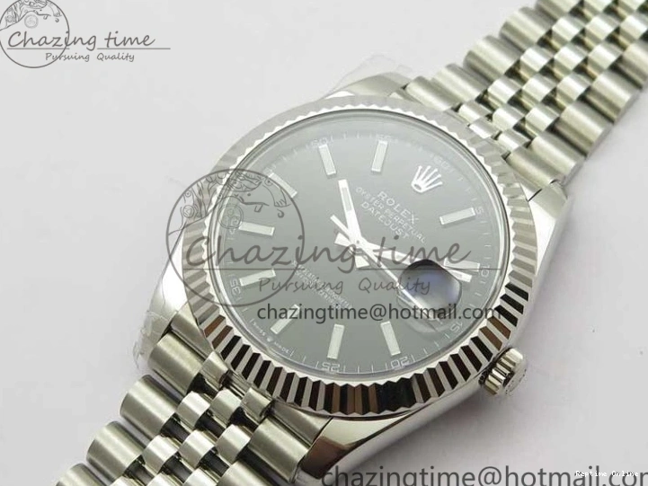 1229 DateJust 41MM 126334 904L SS VRF 1:1 Best Edition Black Dial Stick Markers on SS Jubilee Bracelet A Trendy 2901